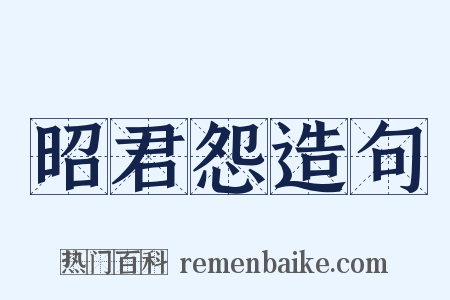 昭君怨造句是什么意思的图片